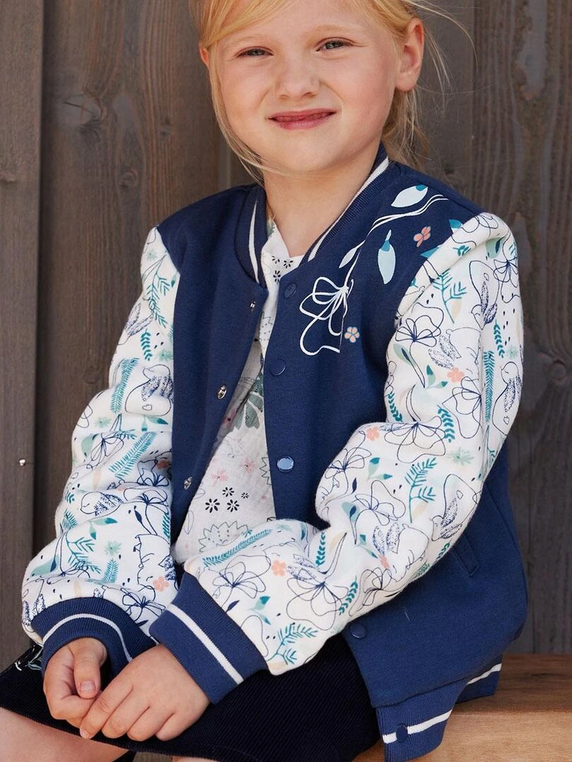 Veste teddy bébé en molleton Misscerise   Bleu