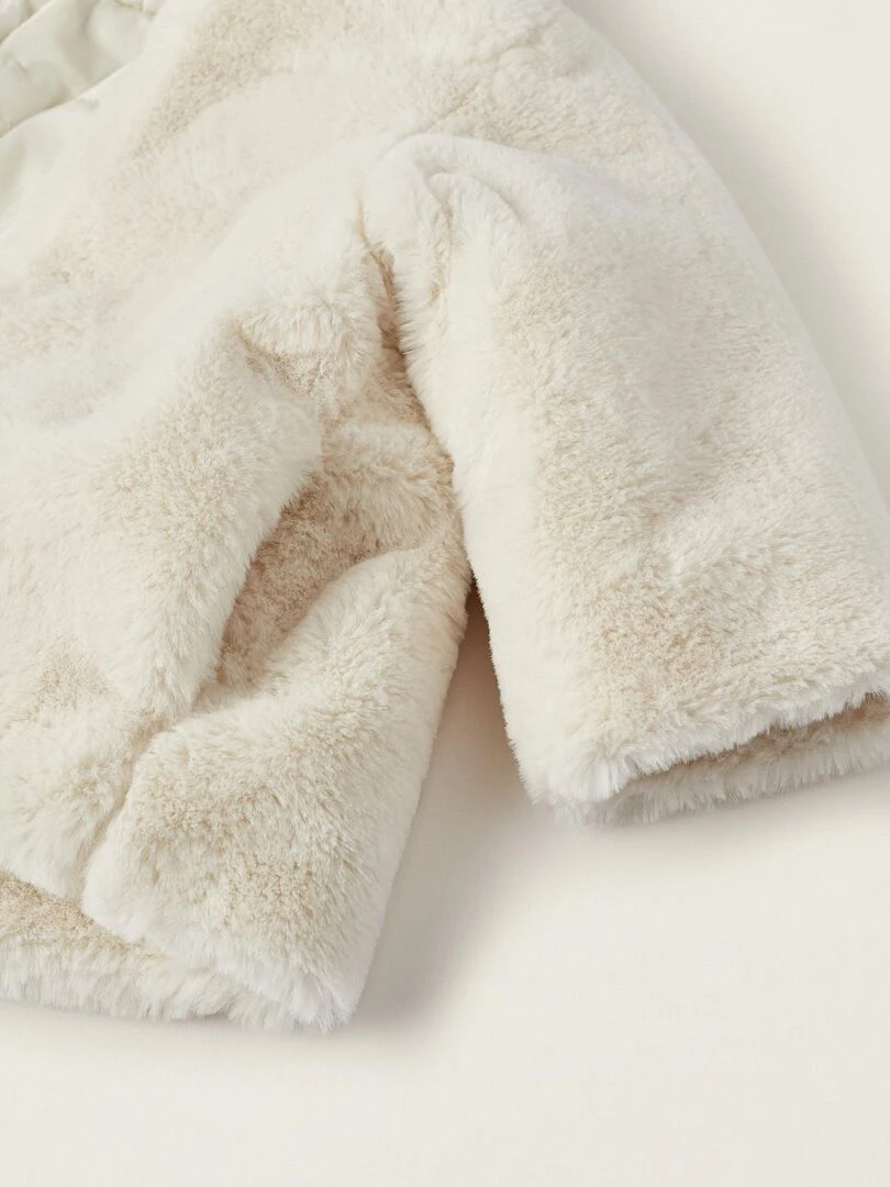 Manteau Réversible avec Capuche pour Nouveau Né  BALMORAL'S AFTERNOONS   Blanc