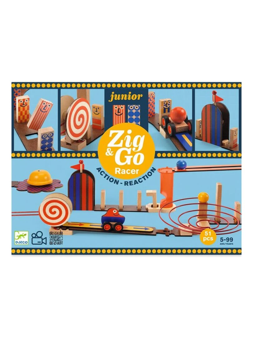 DJECO Zig and Go Junior 51pc Racer Set N/A