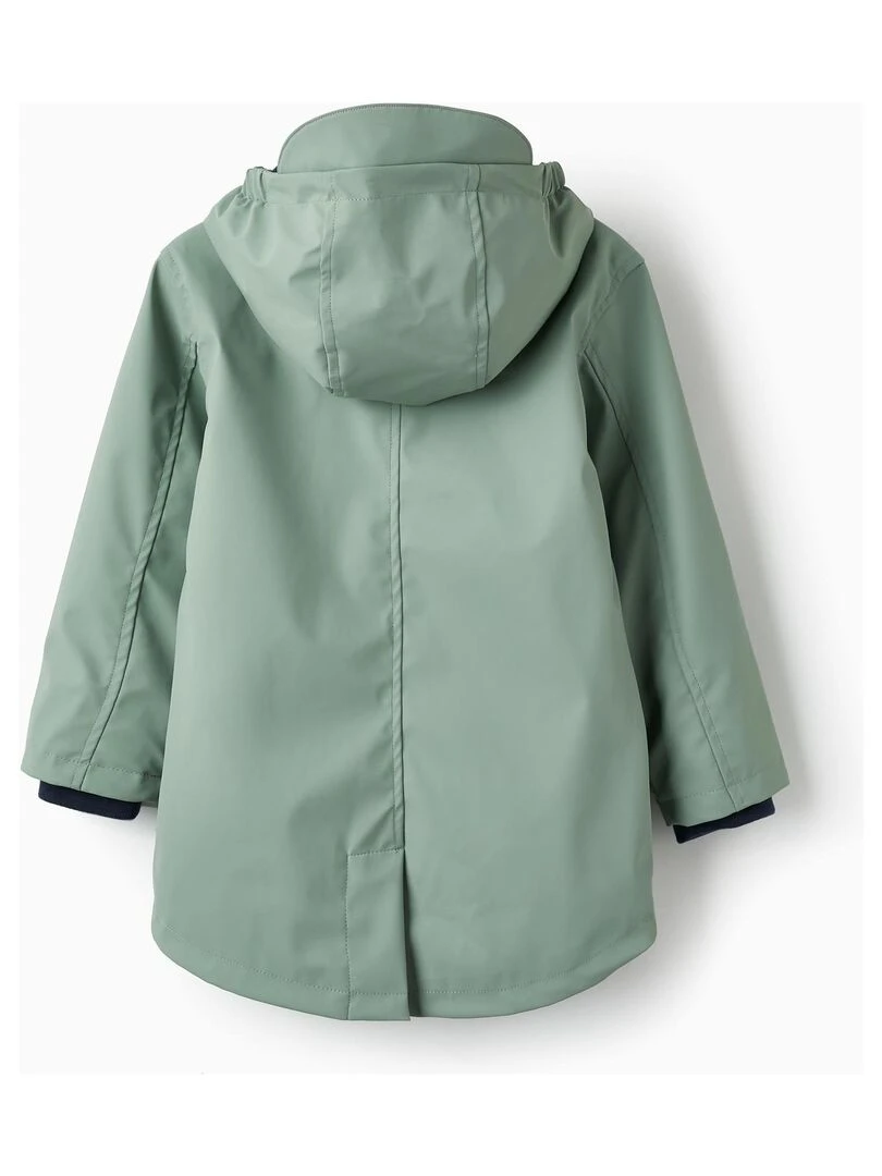 Parka en caoutchouc avec capuche pour garçon FLYING BIRDS Vert clair