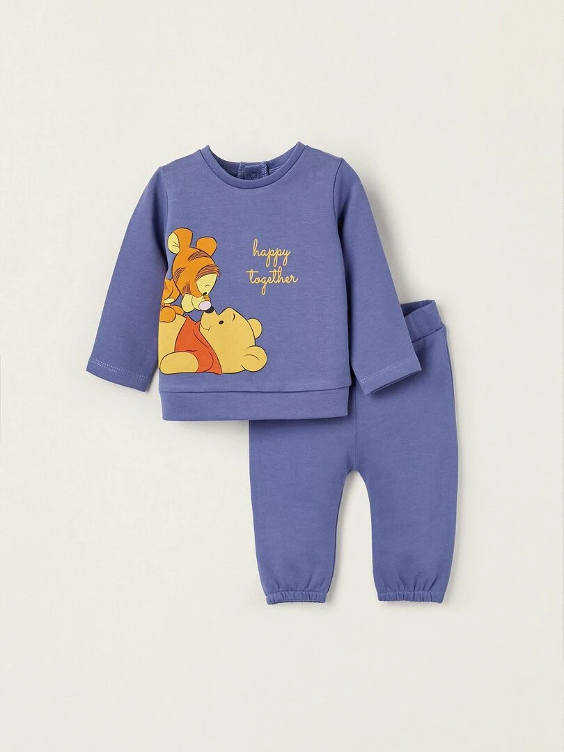 Pull + Pantalon en coton pour nouveau né 'Winnie The Pooh' NATURE TAKEOVER Bleu