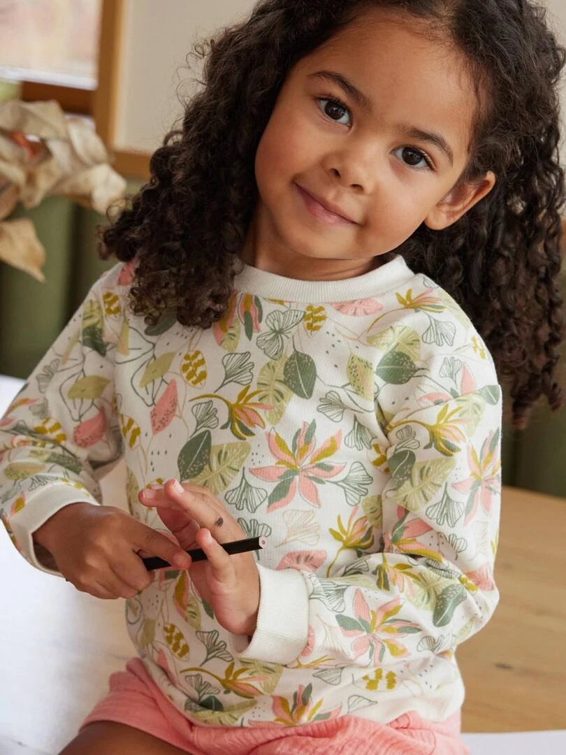Sweat shirt enfant Pivoina   Ecru