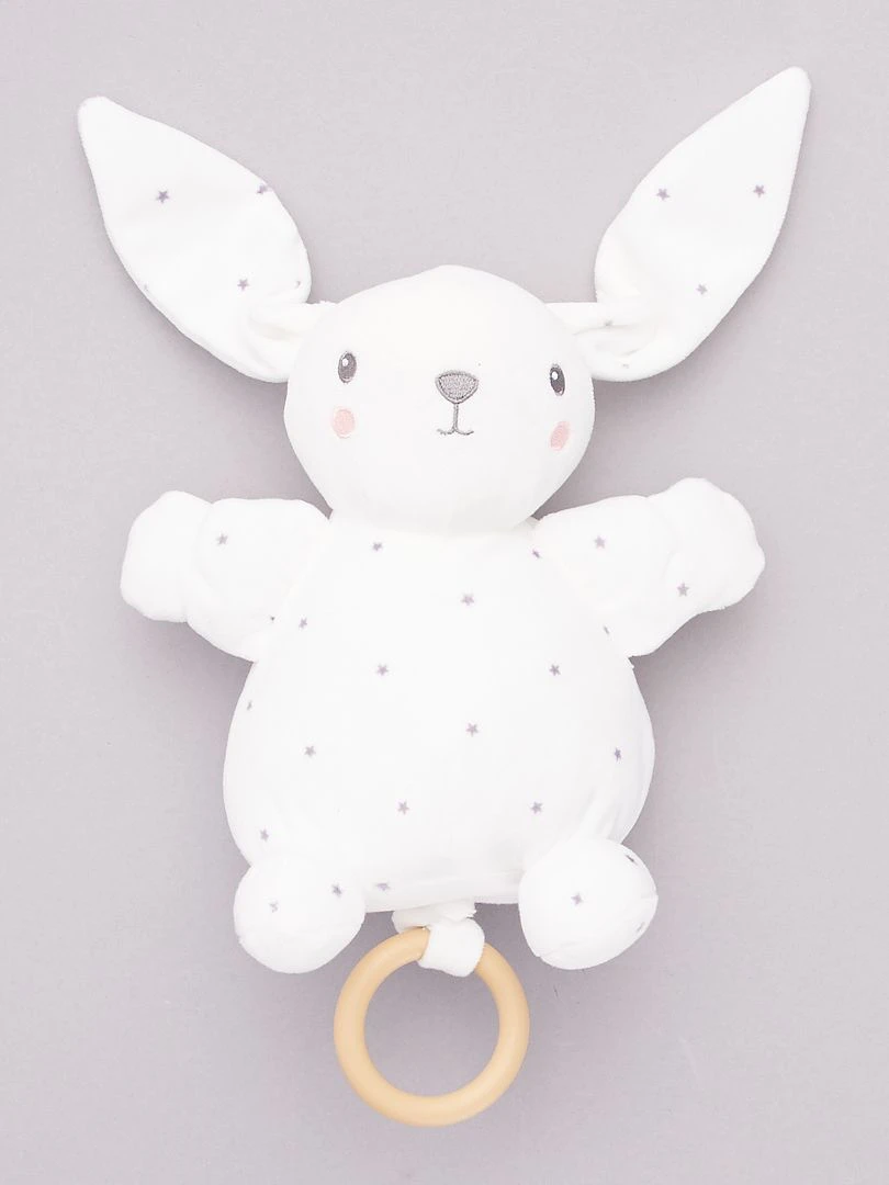 Peluche lapin musicale BLANC