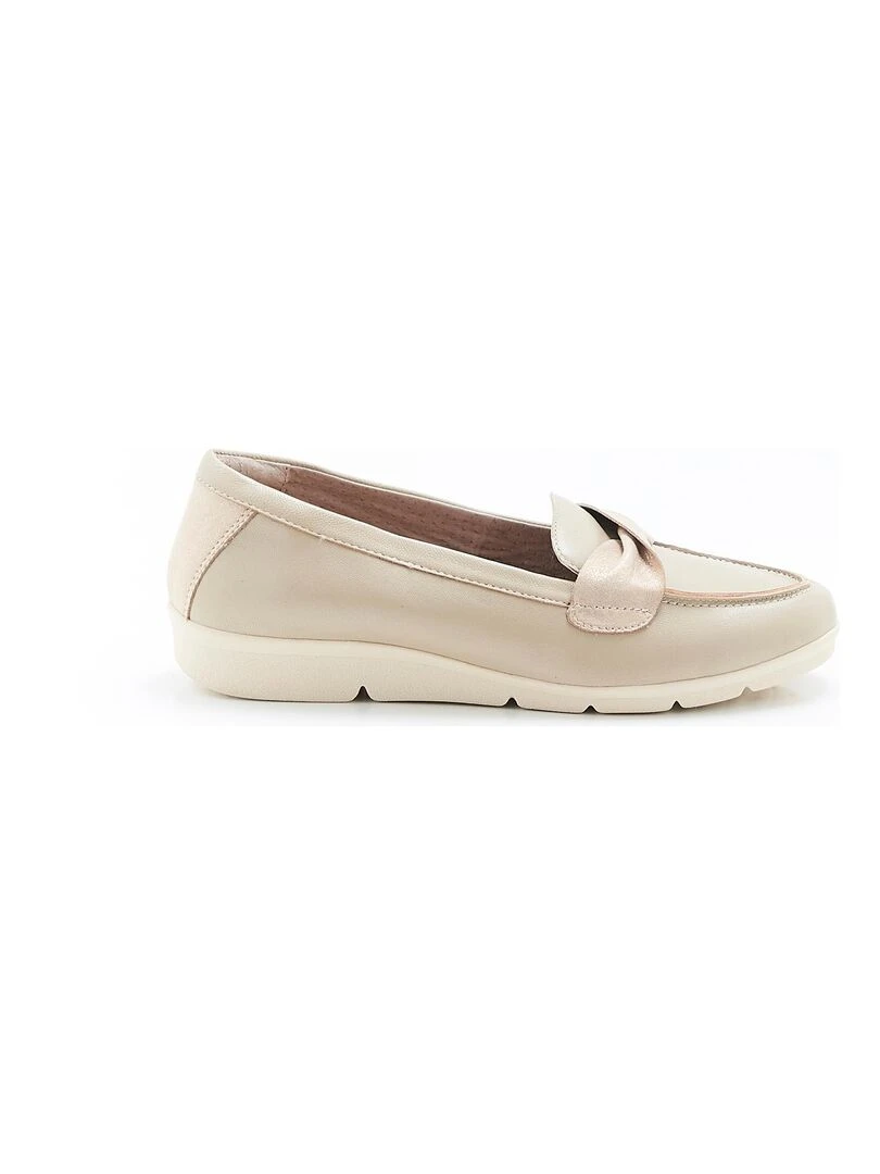 Mocassins avec noeud irisé Amortyl   Damart   Taupe