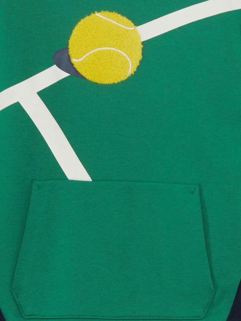 Sweat bicolor à poche kangourou Vert