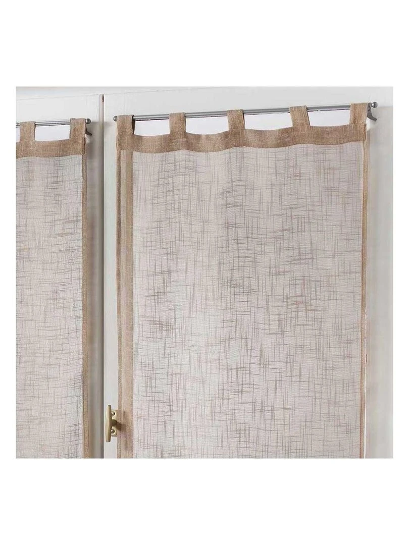 Paire Voilages 2 x Haltona Marron noisette