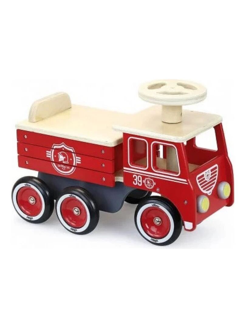 Porteur Camion De Pompier Bois N/A