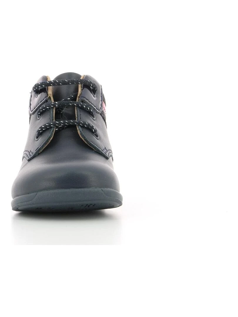 Bottillons Cuir Opale   Bleu marine