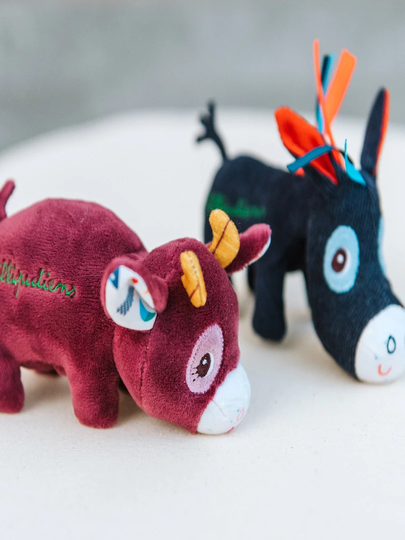 Mini peluche Rosalie la vache (12 cm)   Rose