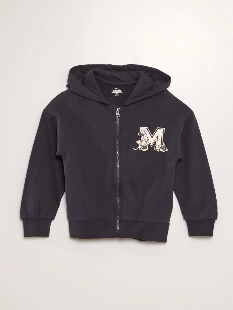Sweat zippé à capuche 'Minnie' de 'Disney' Noir