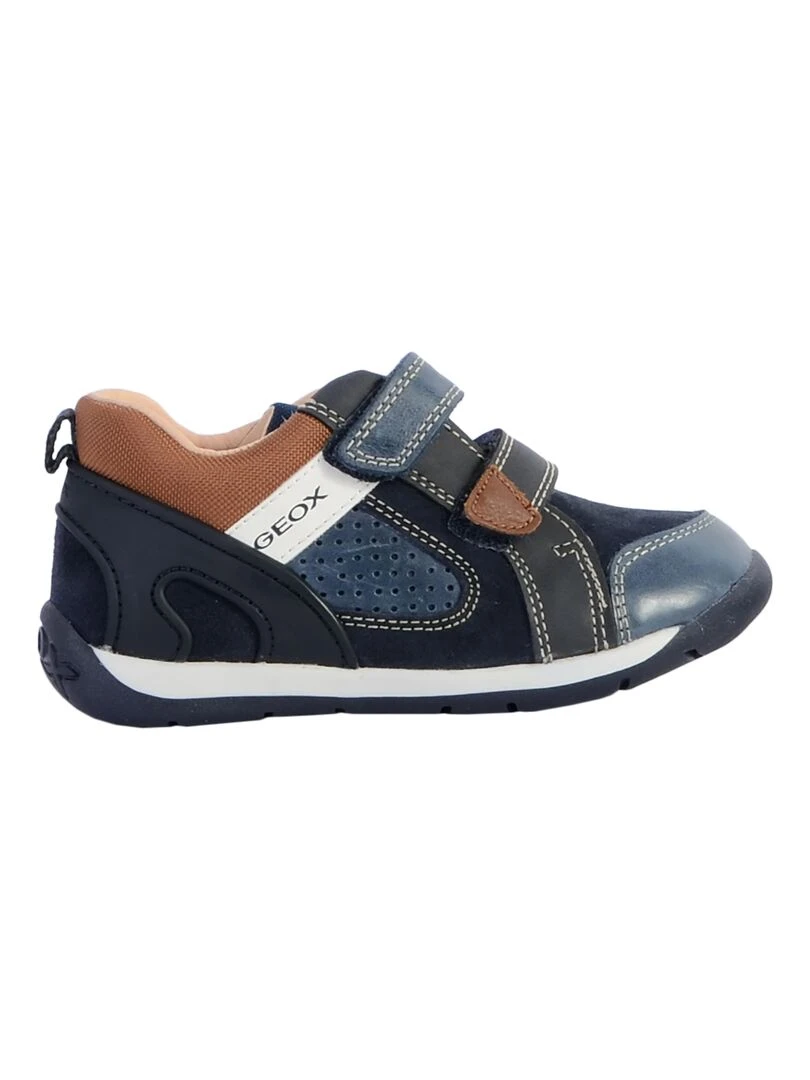 Basket Cuir Enfantgarçons Geox Each Bleu