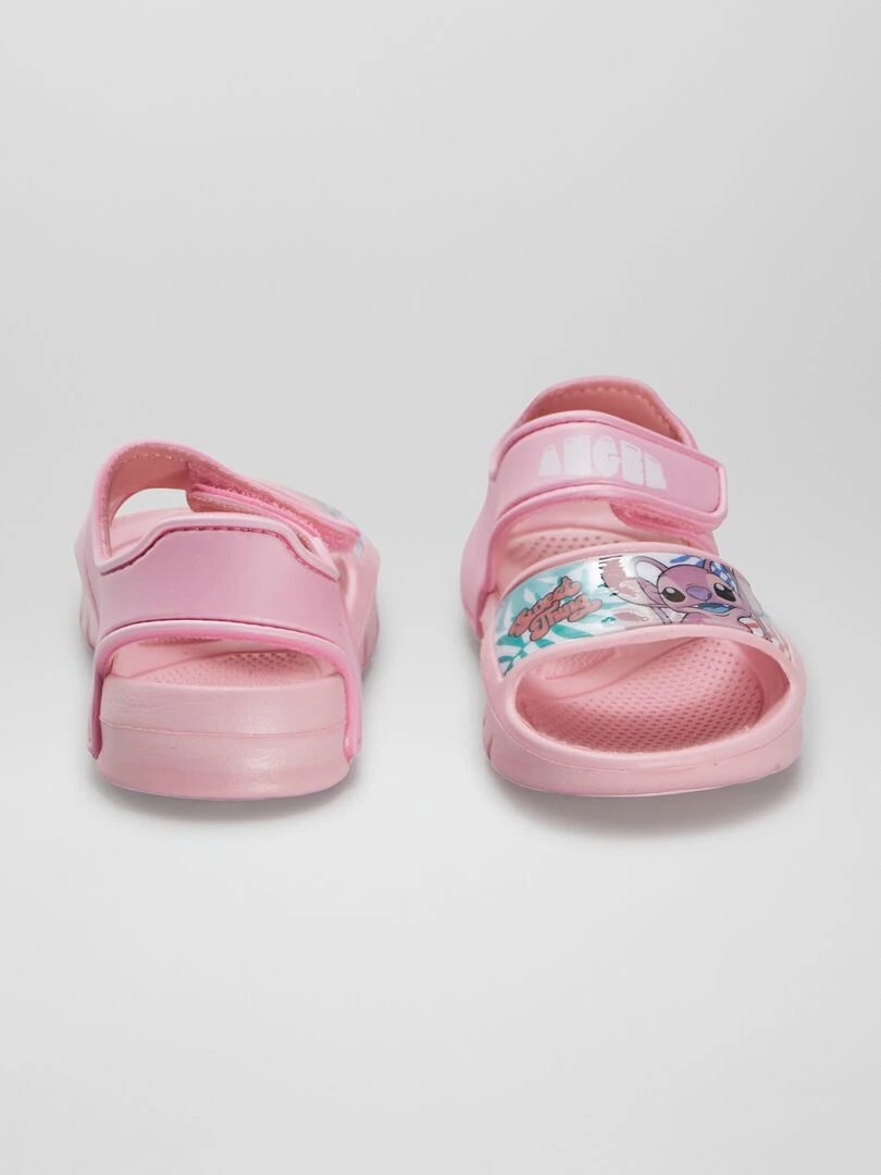 Sandales à scratchs 'Stitch'   Rose