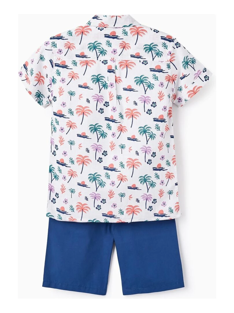 Chemise + Débardeur + Short pour Garçon 'Palmeiras' Bleu foncé