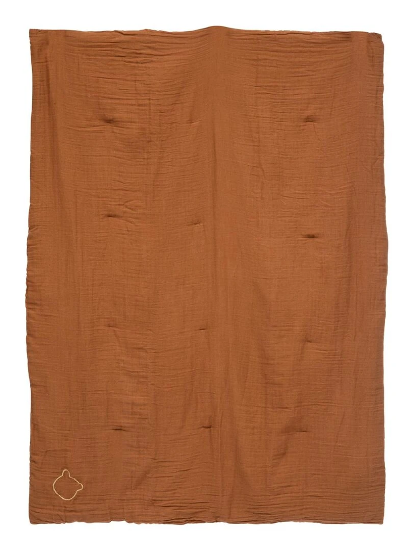 Edredon en gaze de coton Marron foncé