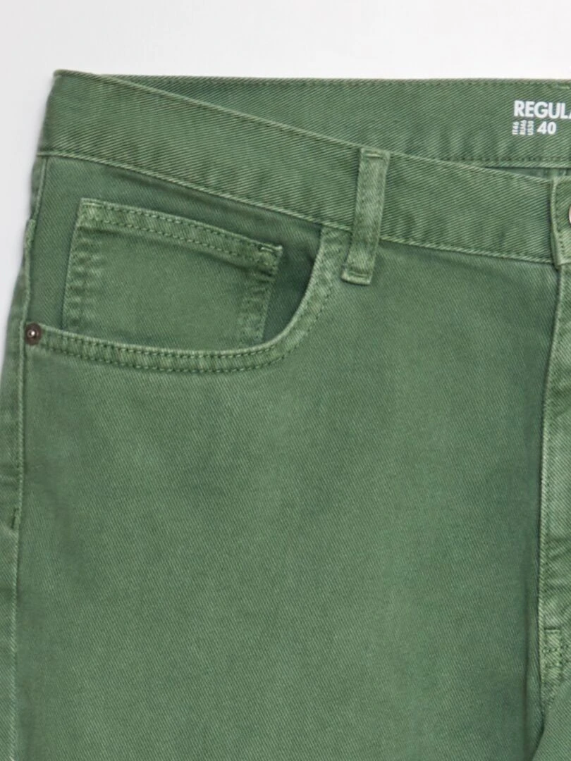 Jean à coupe droite   L32   Vert
