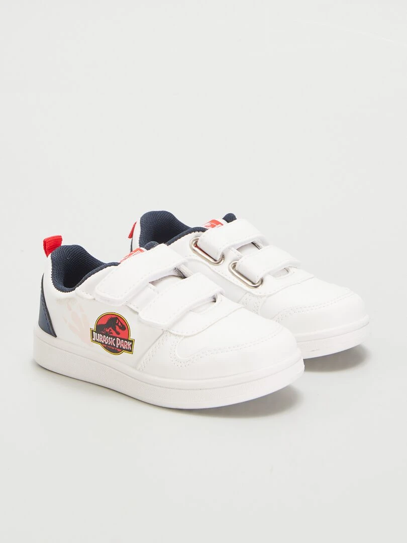 Baskets à scratchs 'Jurassic Park' blanc