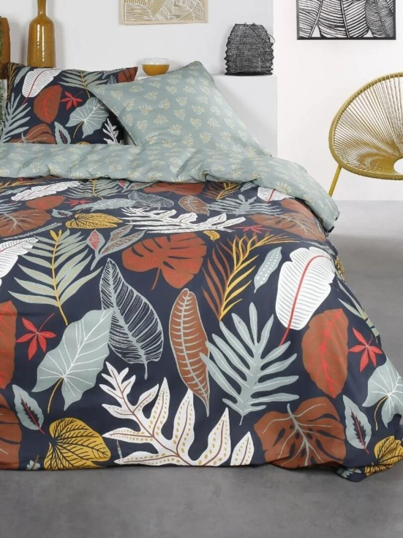 Housse de couette Sunshine Trevadine + taie(s) 100% coton 57 fils Bleu