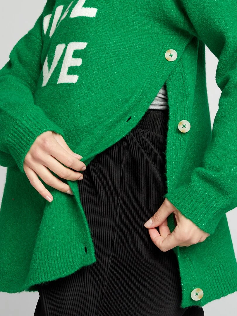 Pull grossesse et allaitement Vert