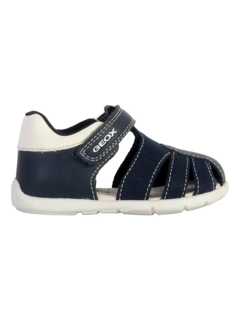 Sandale Cuir Enfant Geox Elthan Bleu