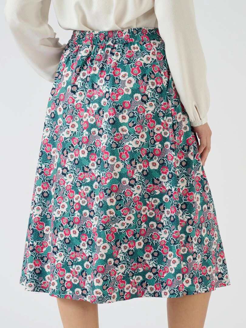 Jupe fleurie maille chaude   Damart   Vert