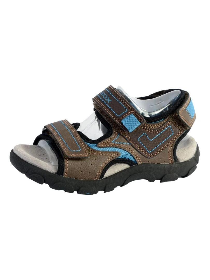 Sandales Geox EnfantGarçons J S. Strada A Wax.Syn2+PR.DBK Marron