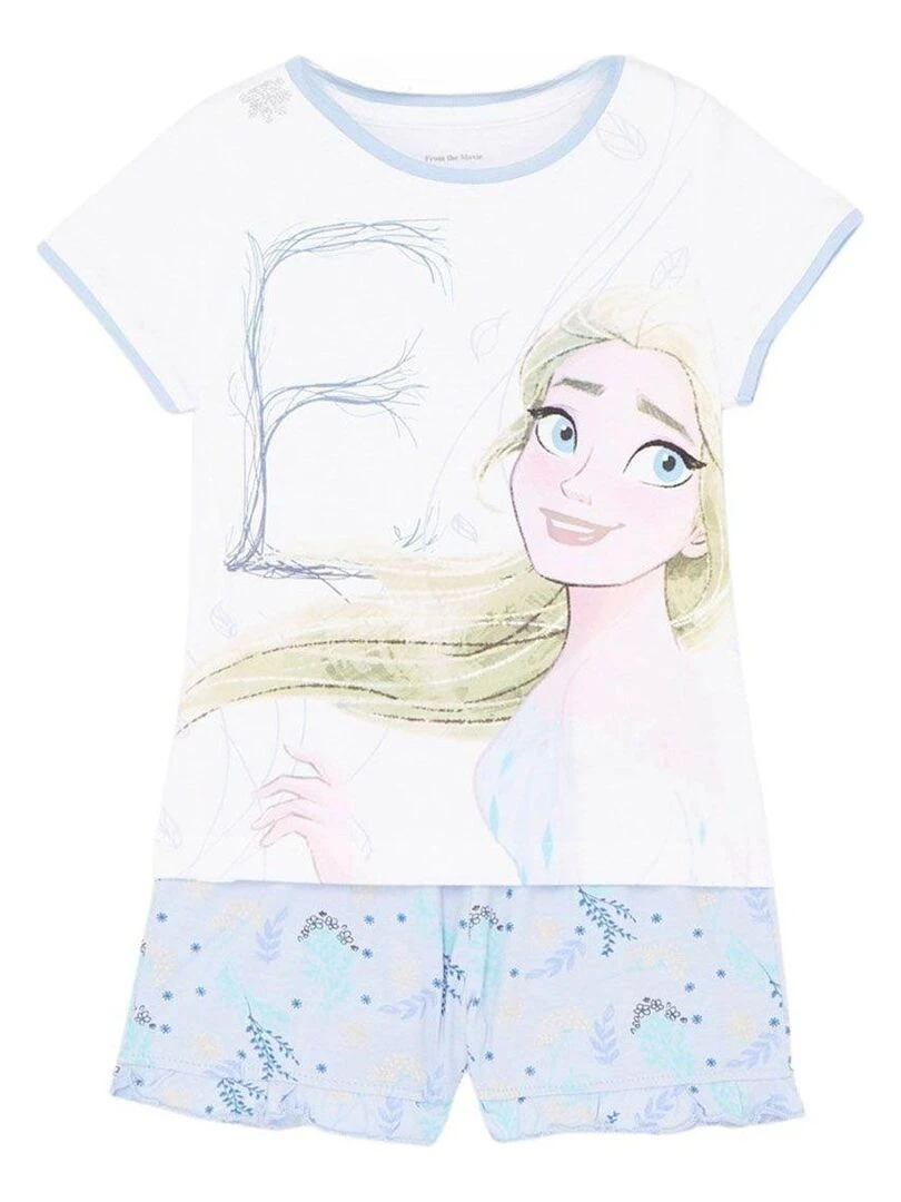 Disney Ensemble T shirt short fille Imprimé La Reine Des Neiges Violet