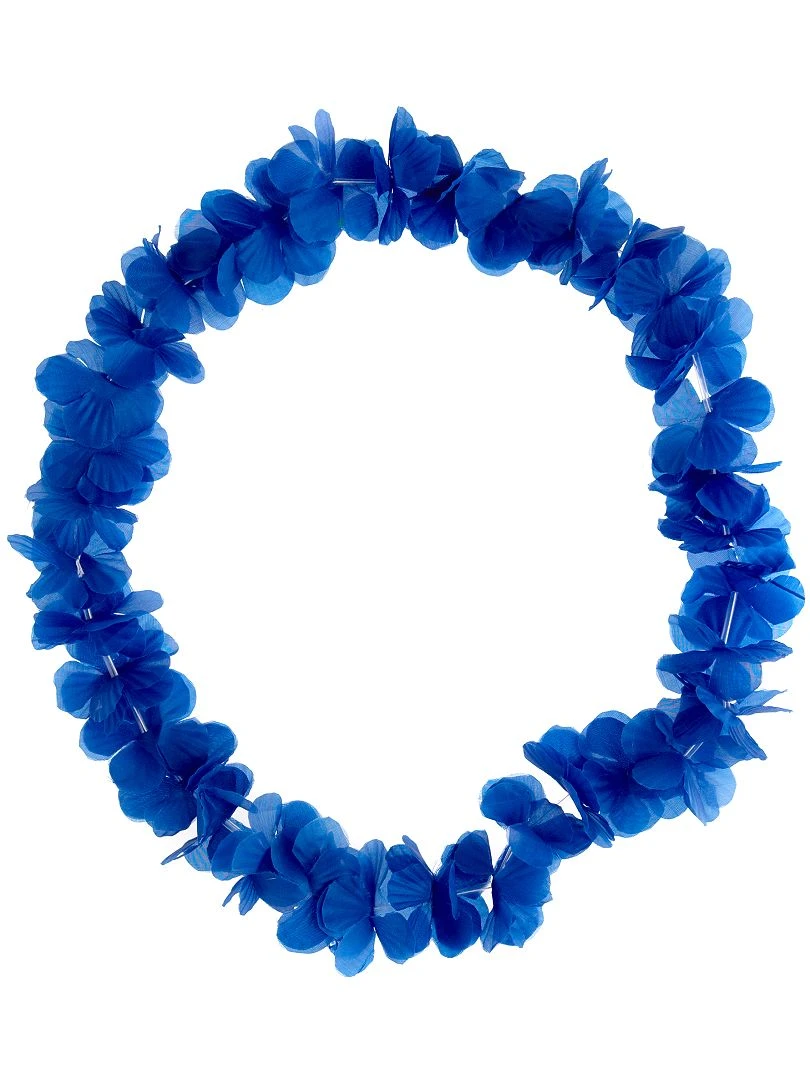Accessoire collier hawaïen bleu
