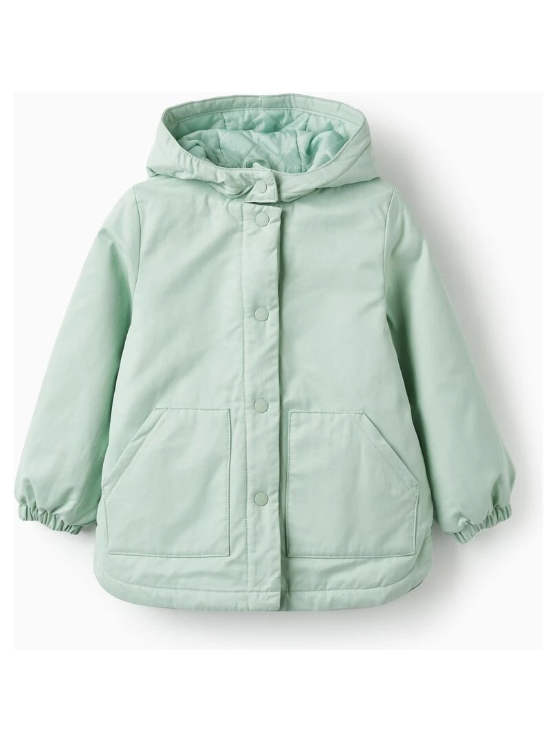 Parka en sergé avec capuche pour fille SICILIAN DAYS Vert clair