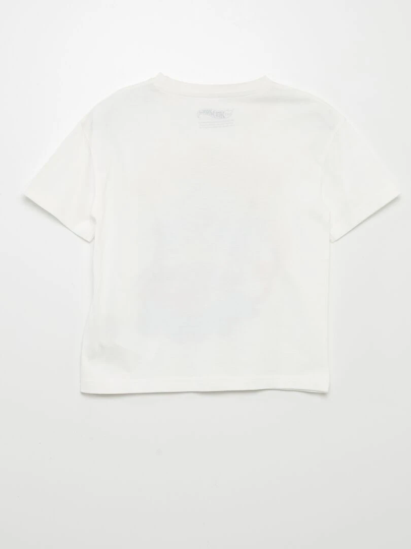 Tee shirt imprimé 'Hot Wheels' blanc