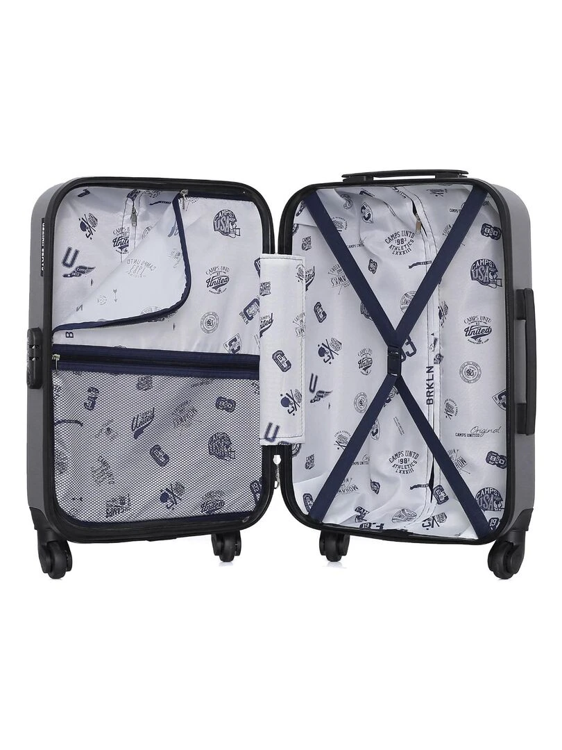 CAMPS UNITED   VALISE CABINE ABS BERKELEY 4 ROUES 55 CM   Gris