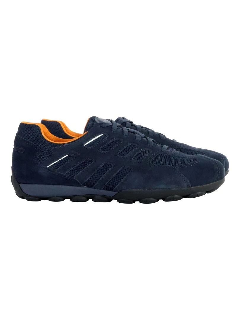 Basket Cuir Geox Snake   Bleu