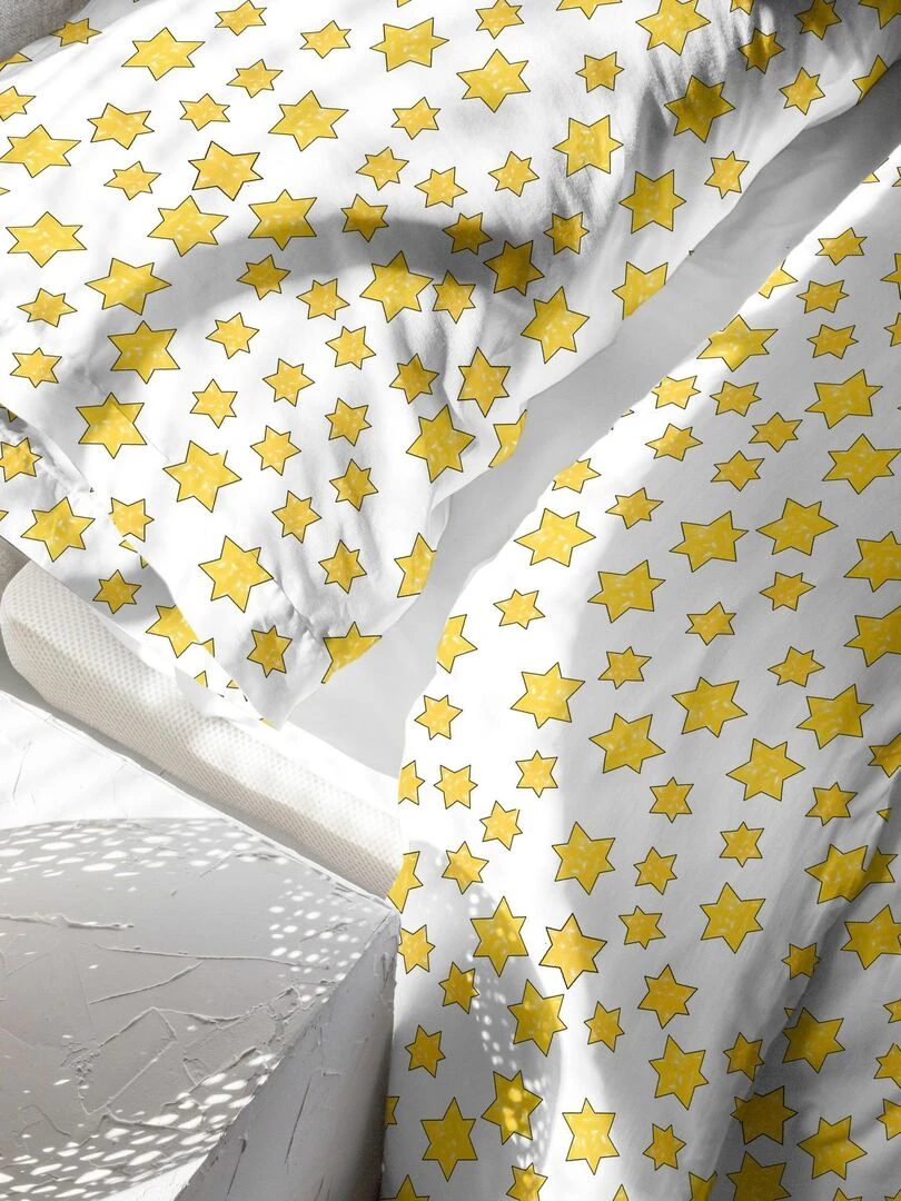 Parure housse de couette 2 pièces Space rocket (D) "Happyfriday" Blanc