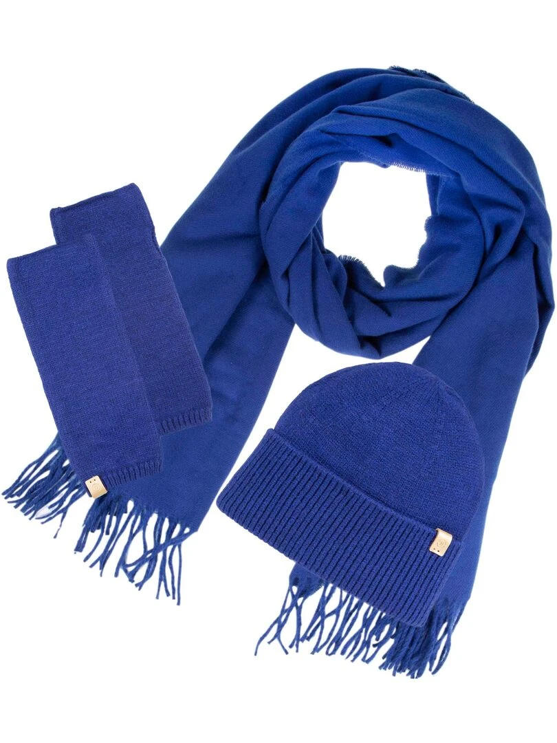 Écharpe plaid Femme Soft Touch Bleu Roi Bleu roi