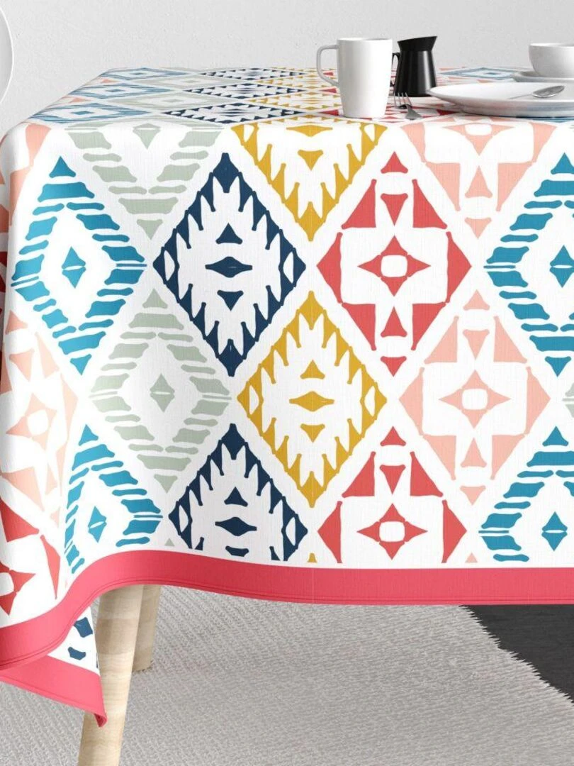 Nappe rectangulaire anti tache en Coton Mexica Multicolore