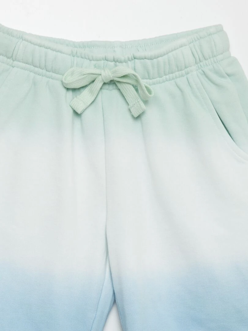 Bermuda en molleton tie and dye   Bleu