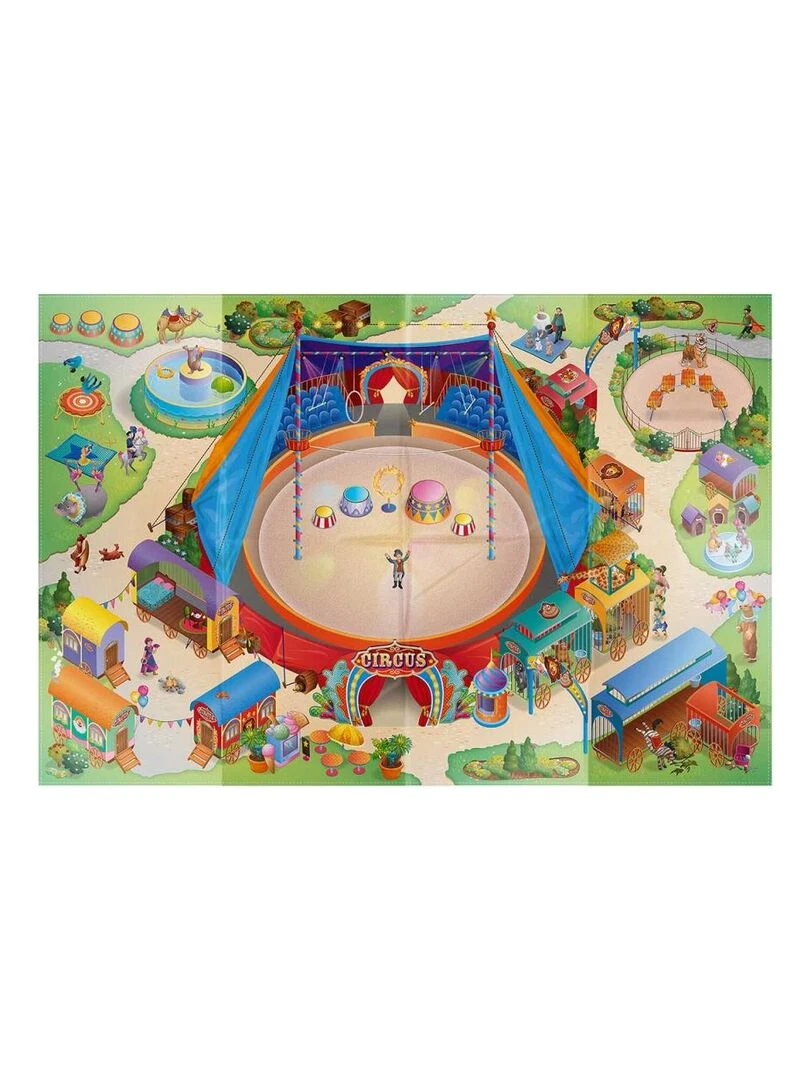 Tapis salon 100x140 cm NAPPE CIRQUE A Multicolore