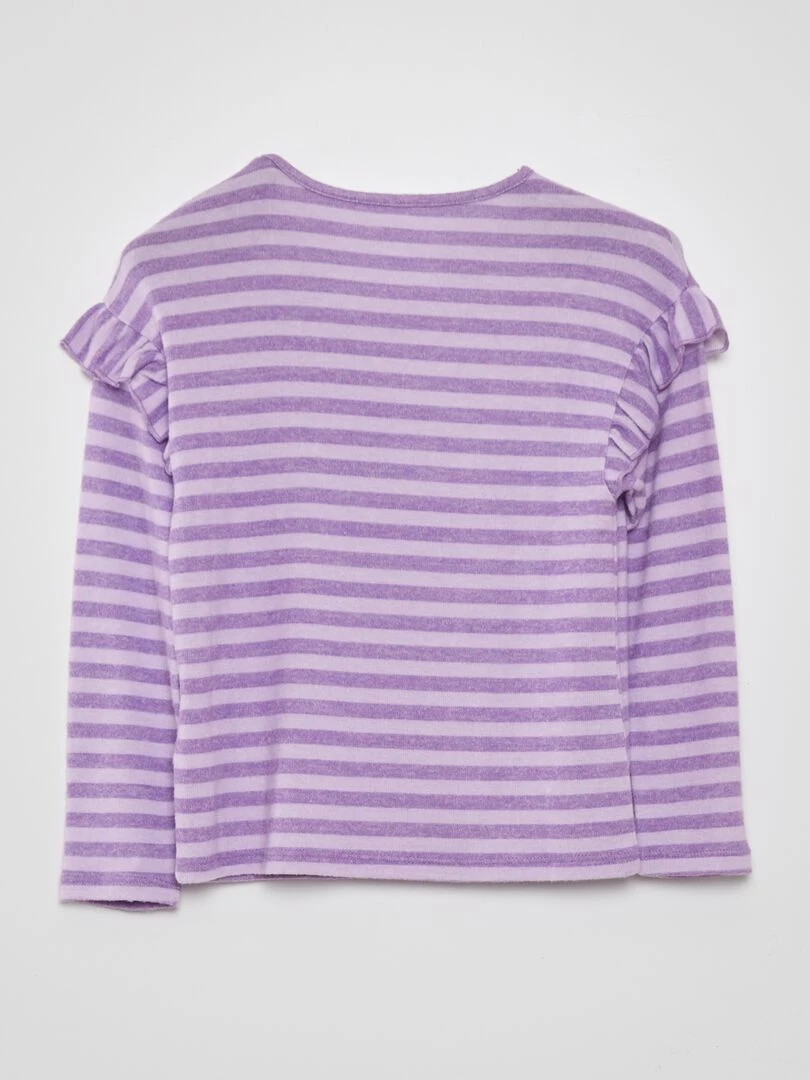 T shirt en maille doudou   Violet