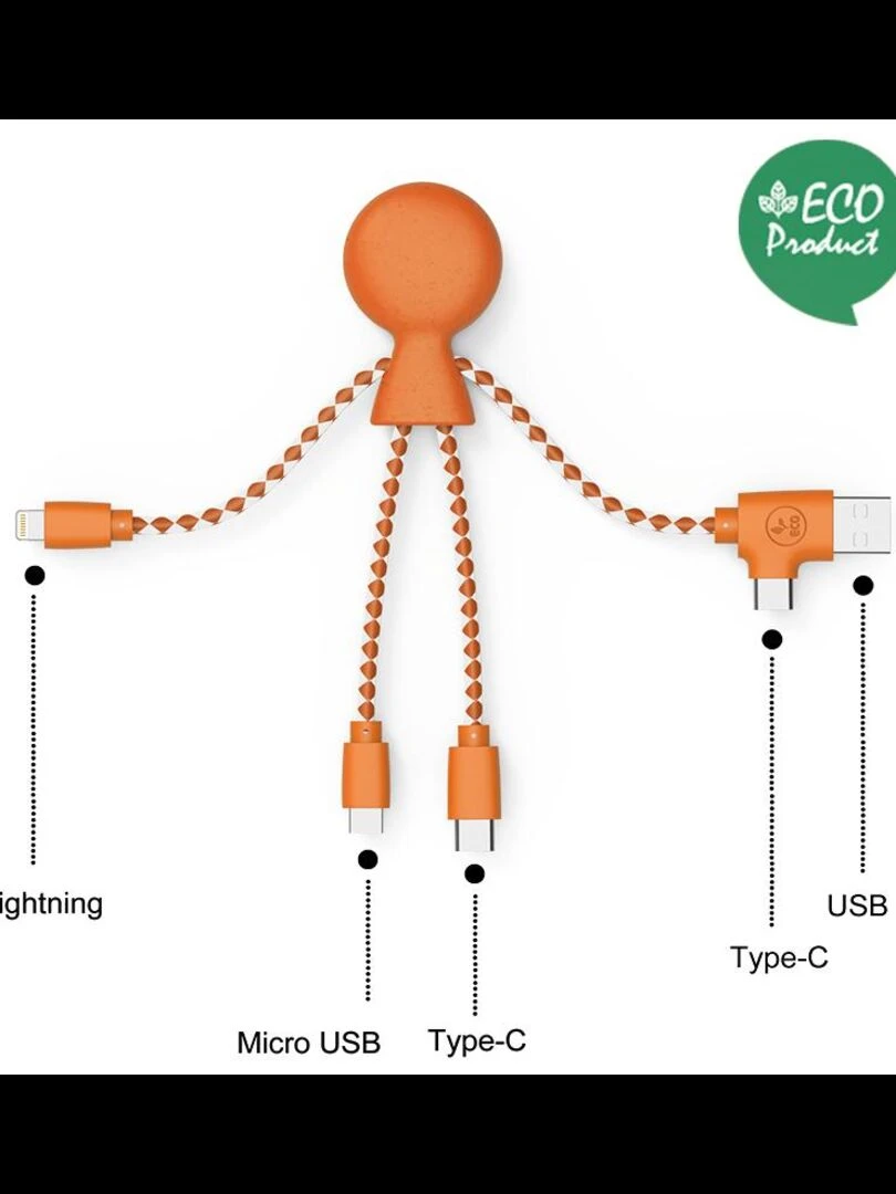 Cables multi connecteurs Mr BIO Xoopar Orange N/A