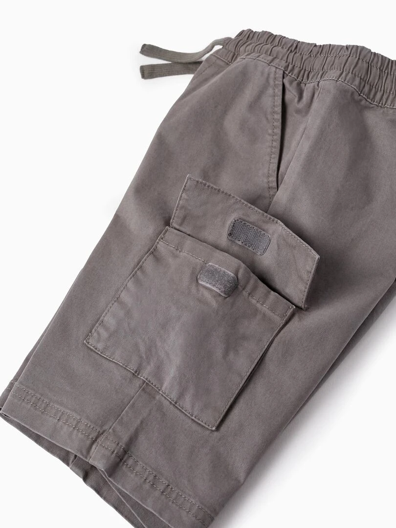 Short Cargo En Coton Pour Garçon  CUBA   Gris