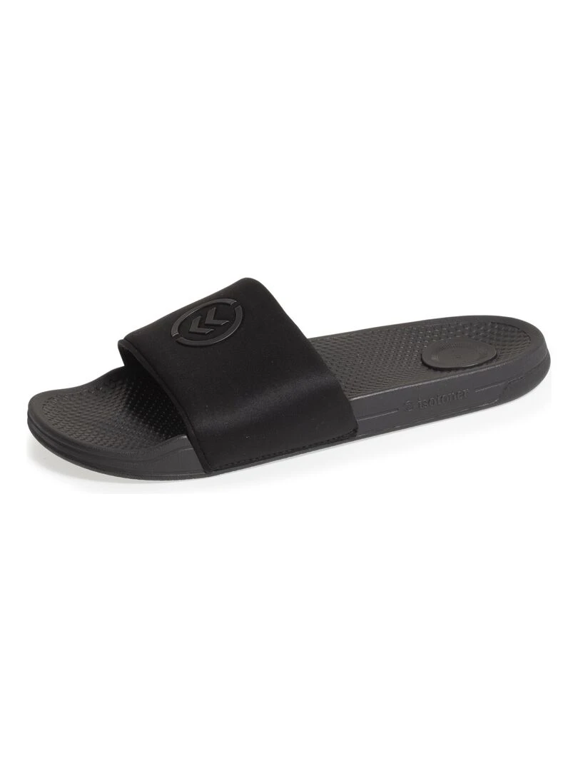 Mules claquettes Femme Logo Noir Noir