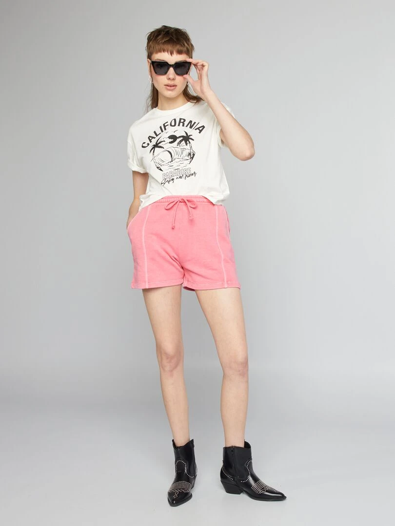 Tee shirt oversize imprimé Blanc