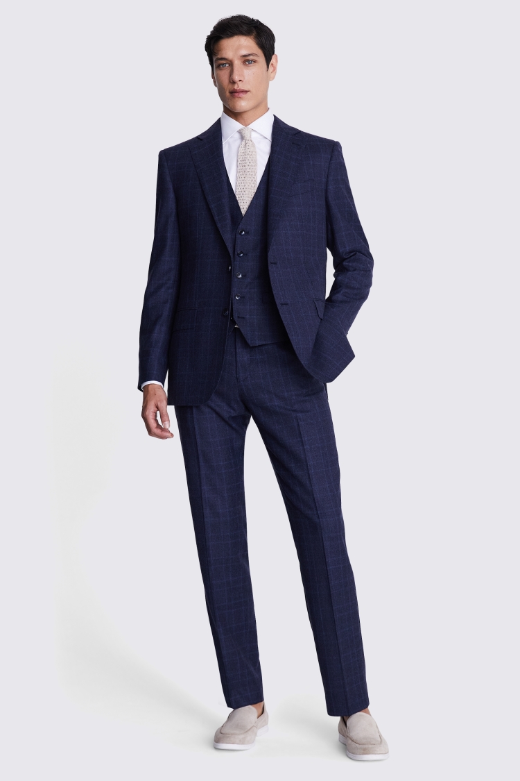 Regular Fit Blue Check Jacket   Buy Online at Moss