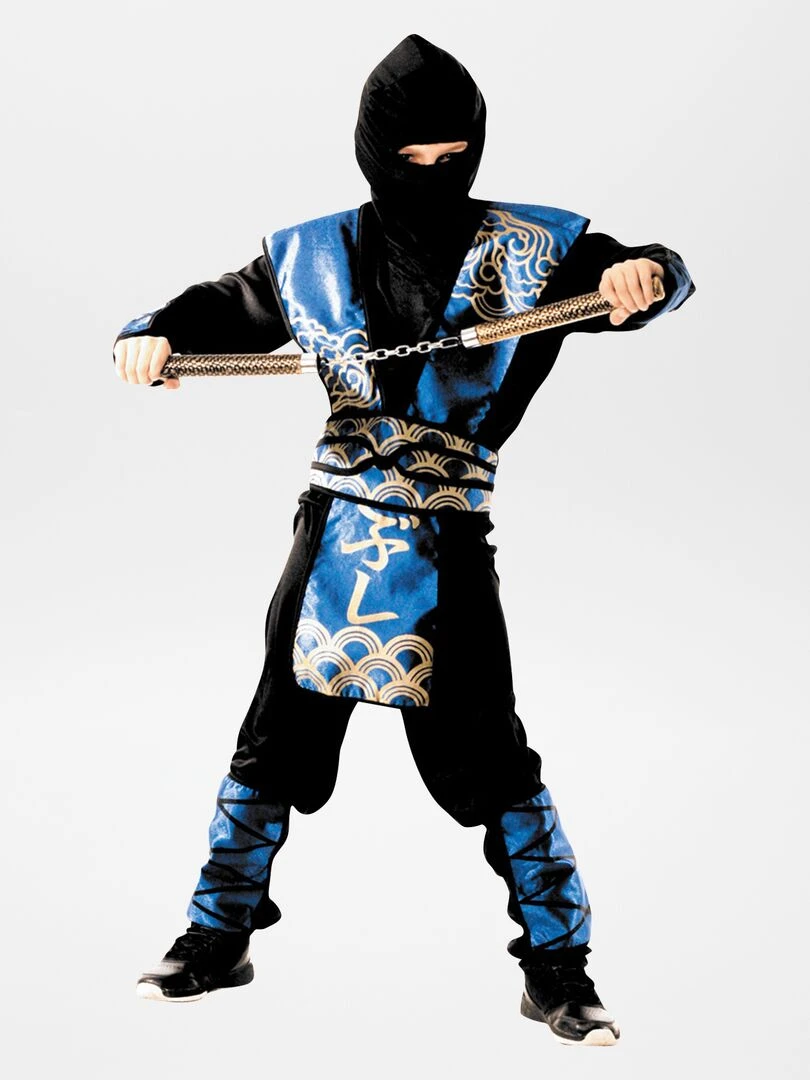 Déguisement de Ninja noir/bleu