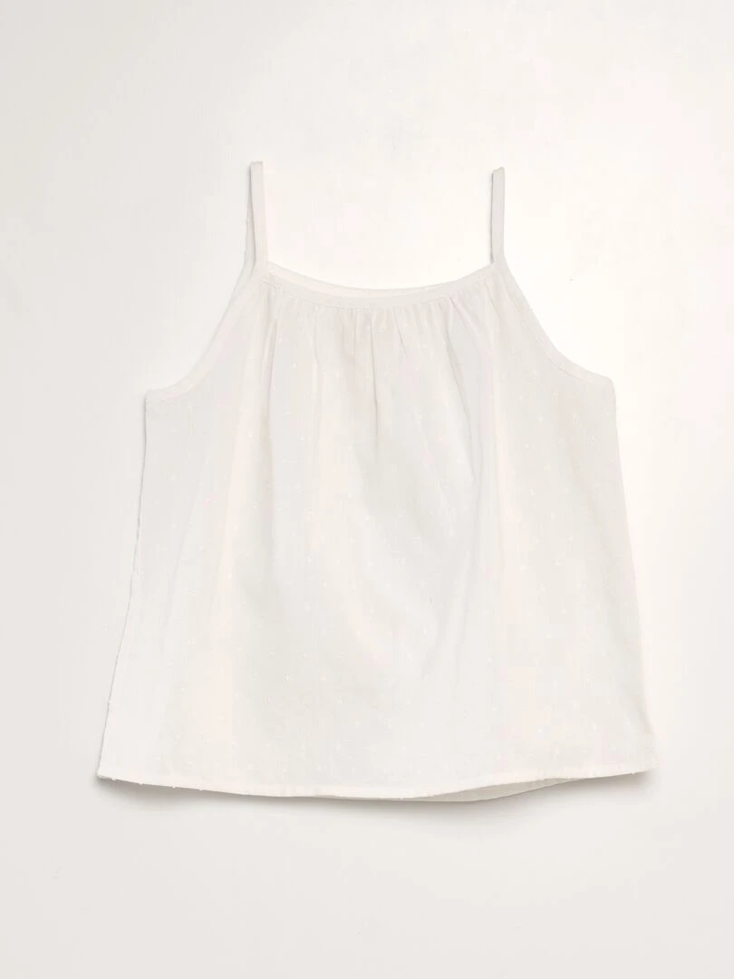 Pyjama court débardeur + short 2 pièces Blanc
