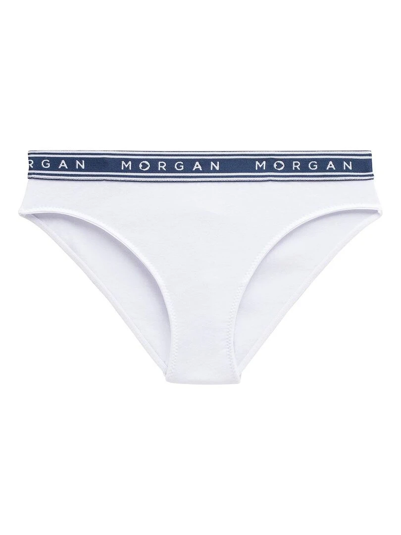 Lot de 2 slips en coton INES Morgan Junior Blanc