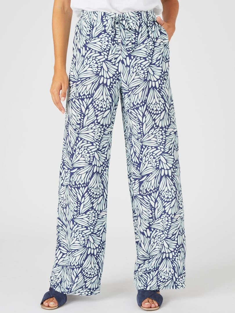 Pantalon fluide Climatyl Damart Bleu marine