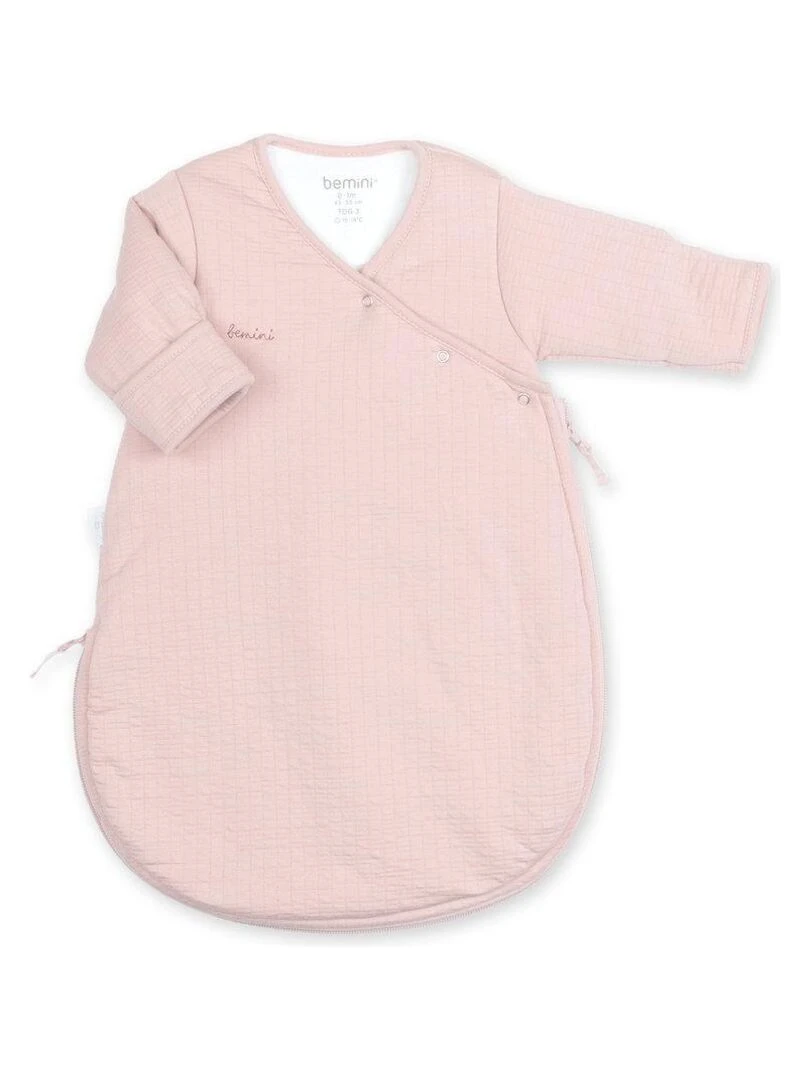 Bemini Gigoteuse avec moufles Pady Tetra Jersey et jersey Rose clair