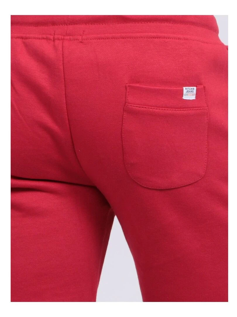 Bermuda molleton BIDMIN   Rouge