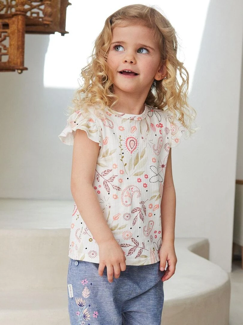 T shirt bébé Haapiti   Rose