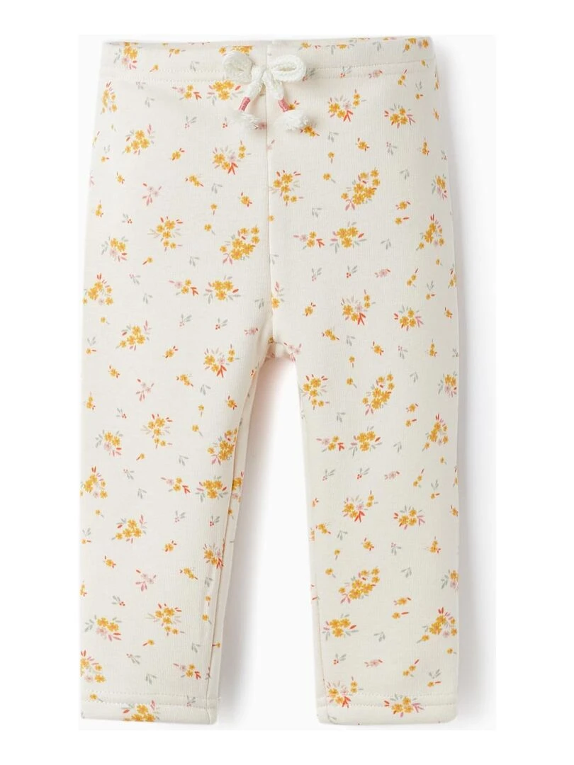 Leggings Cardadas pour Bébé Fille 'Floral' SWEET FROSTY DREAMS Beige clair